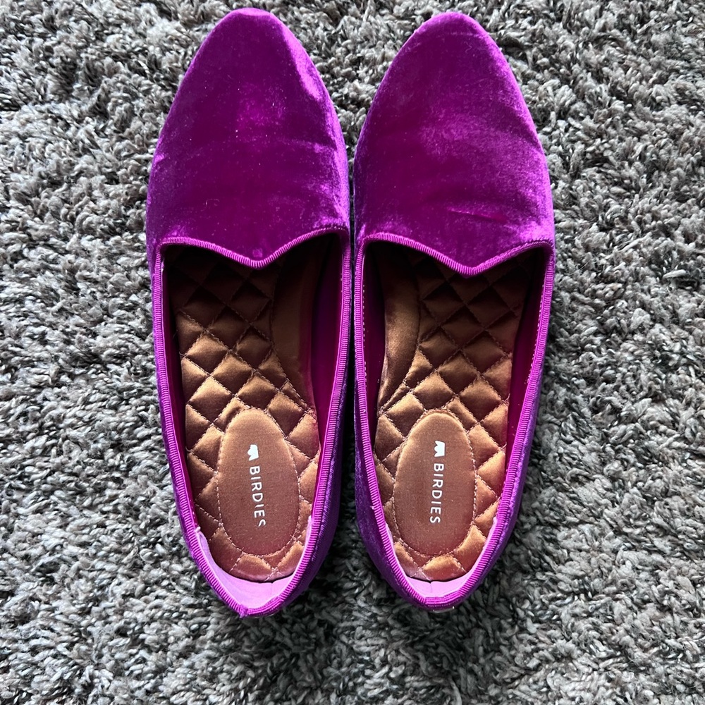 Birdies Women's Velvet Loafers - Magenta